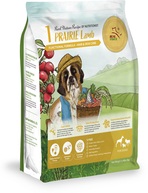 瑞威 Real Power 全齡犬 亮毛溫和配方 草原羊肉, 2kg, 1個, 混合口味