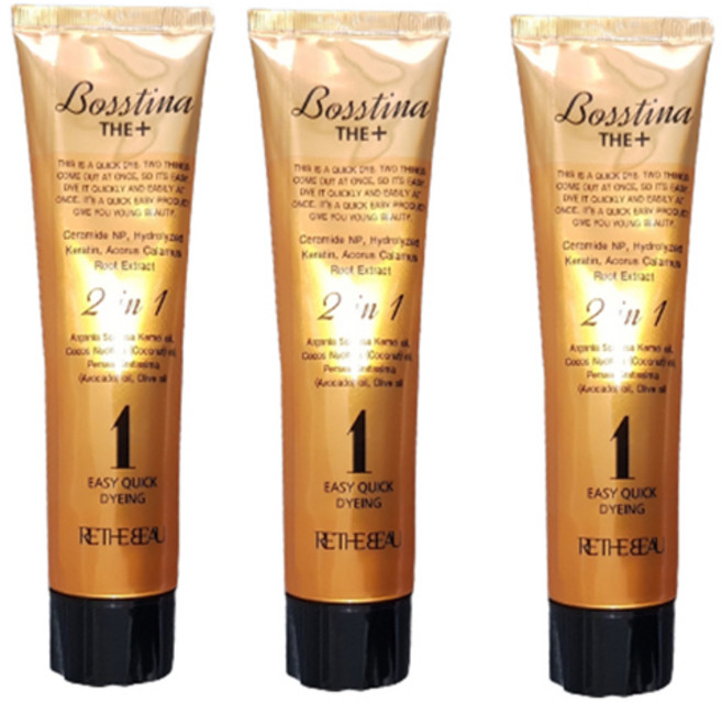 보스티나 더 플러스 염색약 다크브라운(흑갈색) 110ml 3개 셀프염색, 다크브라운