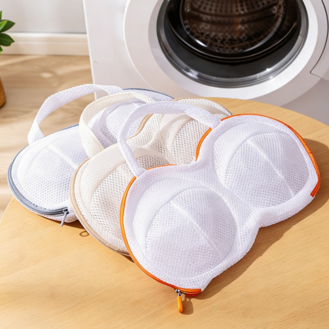 신테리어 브래지어 속옷 전용 고급 세탁망 빨래망 변형방지 속옷망 혼합 색상 3개, 그레이 베이지 오렌지  1세트, 1개