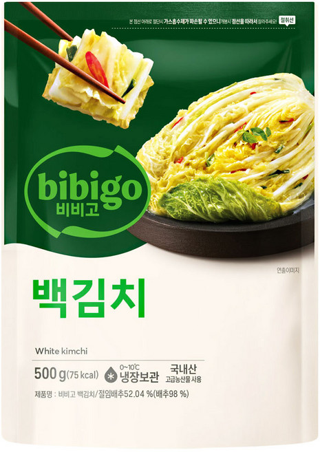 CJ비비고 백김치 500g, 1개