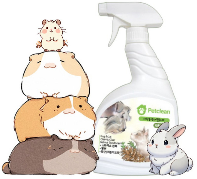 소동물 햄스터 토끼 냄새 향균 탈취제, 1팩, 1L, 피톤치드향