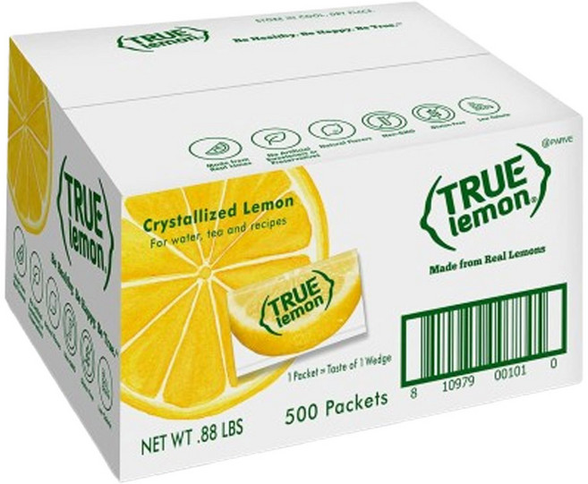 True Citrus 레몬 에이드 주스 분말 아이스티 무설탕 무가당 대용량 벌크 500개, 트루레몬 리얼 레몬즙 트루시트러스 500포, 1개
