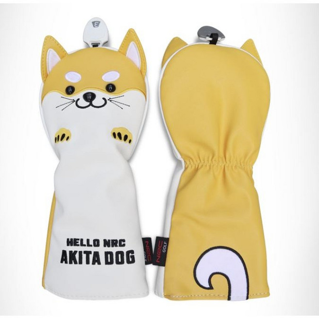 골드 아키타 우드 헤드커버, 혼합색상, 1개