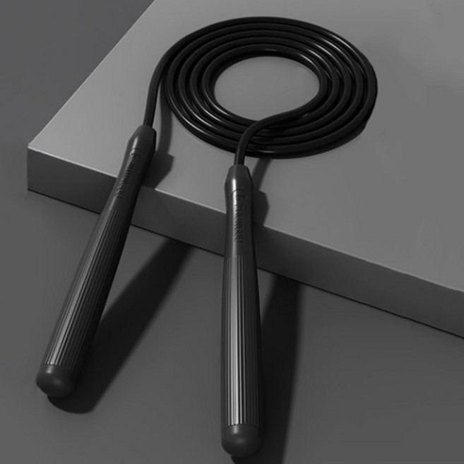 길이조절 꼬이지 않는 성인용 스피드 복싱 크로스핏 다이어트 줄넘기, 1개, 블랙