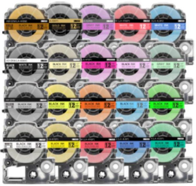 라벨천국 엡손 라벨 프린터 테이프 6mm 9mm 12mm 18mm 24mm 36mm 다양한 혼합색상 라벨기 리라쿠마 방수 네임 스티커 이름 용지 우리네, 18mm  바탕형광핑크 문자검정 AK18P