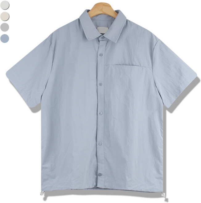 오마보이 남성용 나일론 스트링 립포켓 셔츠 자켓