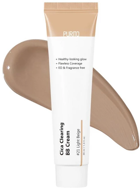 PURITO 시카 클리어링 BB 크림 #21 라이트 베이지, PURITO 시카 클리어링 BB 크림 #21 라이트 베 - 쿠팡