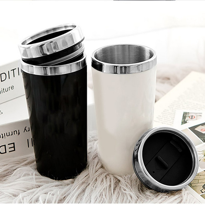 베이직 스텐텀블러 420 텀블러 420ml 보온 보냉 스텐 답례품 판촉물, 블랙, 1개