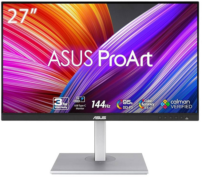 ASUS ProArt 디스플레이 27 u201D 1440P 프로페셔널 모니터(PA278CGV) - IPS, 5 24" 4K SDI USB-C 80W