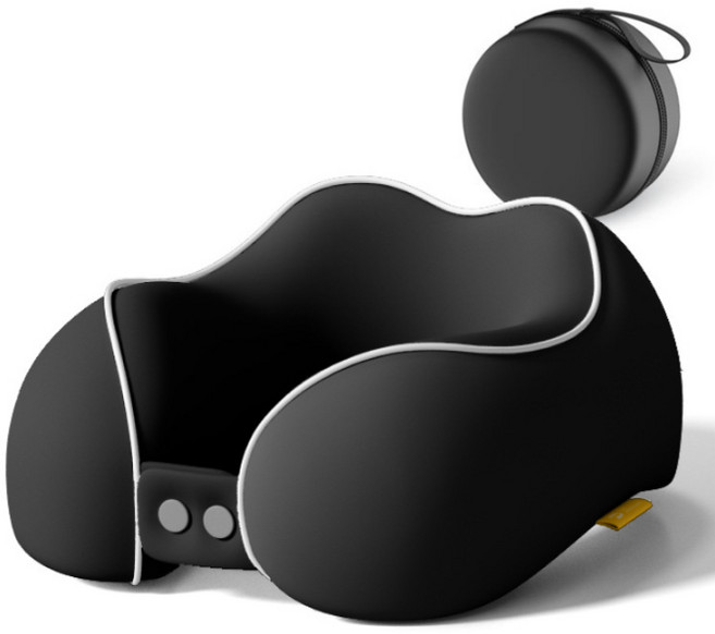 메종드리빙 [신상] 고급 편안한 고밀도 EVA 케이스 포함 심플 베이직 3D U자형 메모리폼 기내용 여행용 목베개