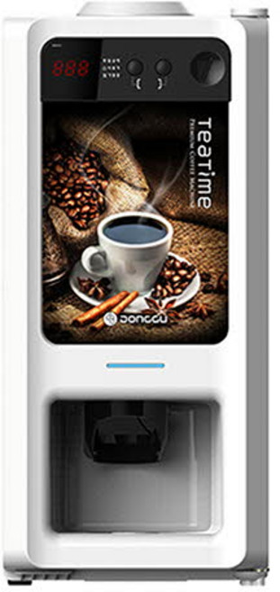 동구전자 티타임 정수기연결 물통형 업소용 전자동 1구 미니 커피 믹스자판기 VEN501, VEN501+정수기연결장치