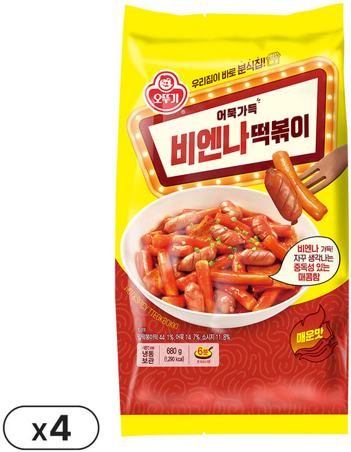 오뚜기 비엔나 떡볶이 680g 4개