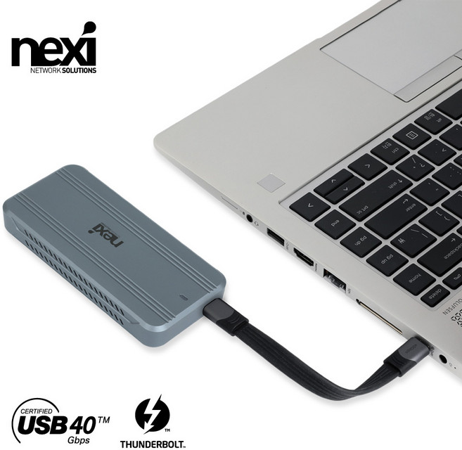 NEXI NX1412 USB4/썬더볼트4 M.2 NVMe 외장케이스(NX-TBU40-S1), 1개