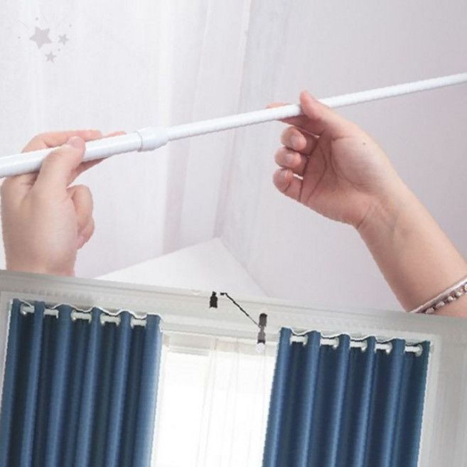 욕실 주방 창문 텐션봉 압축식 고정 무타공 간편 조립 커튼 설치 빨래 건조 행거, 5호 150-278cm