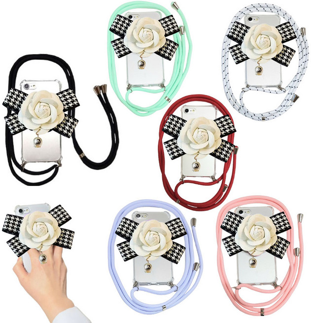 손잡이거치대 아이폰 기종 목걸이줄 스트랩 실리콘 젤리 핸드폰 케이스 t투명방탄t