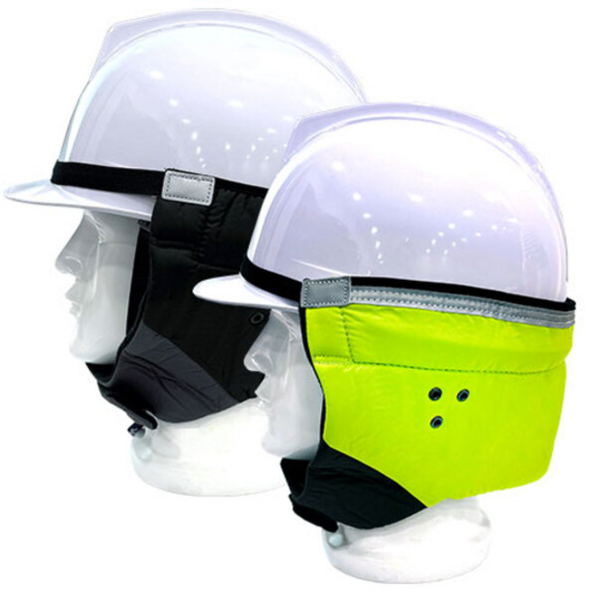 안전모 방한패딩 귀덮개 겨울 한파 동계 귀마개, 블랙, 1개