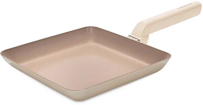 쿡앤쿡 아델 IH 인덕션 후라이팬 궁중팬 계란말이팬 사각팬 티타늄코팅, 1개, 계란말이 사각팬 24X24cm, 아이보리