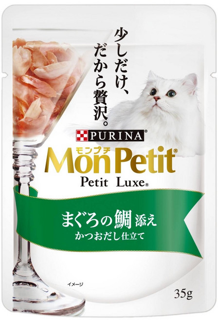 貓倍麗MonPetit 貓餐包 35G 40G, 1個, 貓倍麗極上餐包-鮮鮪紅鯛*12