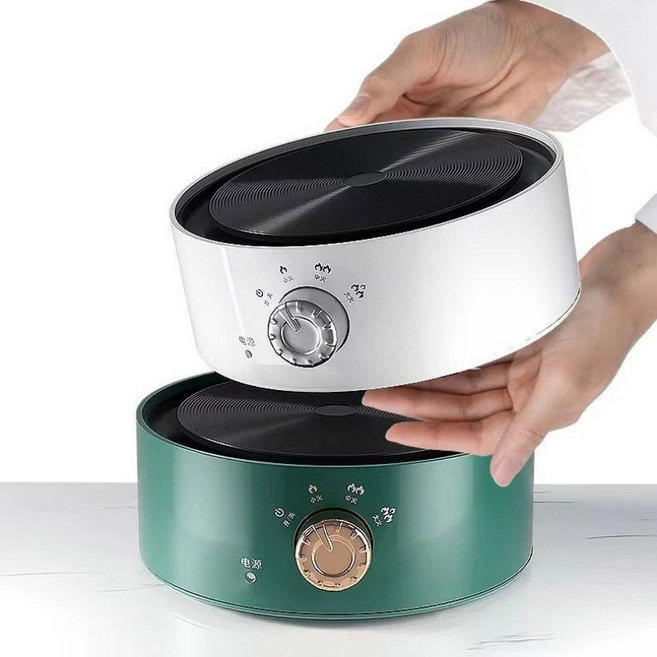 전기 미니 커피 히터 밀크 티 모카 난방 스토브 핫 플레이트 다기능 요리 냄비 오븐 소형 용광로, 02 Green, 01 EU, 1개