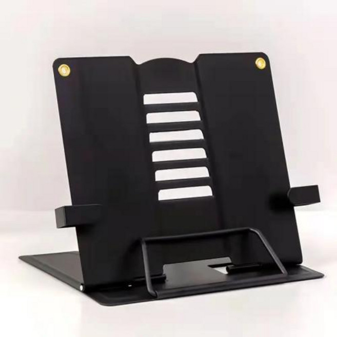 독서대 독서용스탠드 책거치대 상 금속 독서 받침대 조절 가능한 요리 문서 홀더 휴대용, Black-upgrade