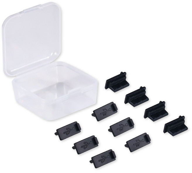 USB孔防塵塞, DP-09 防塵塞10入-黑色, 1個
