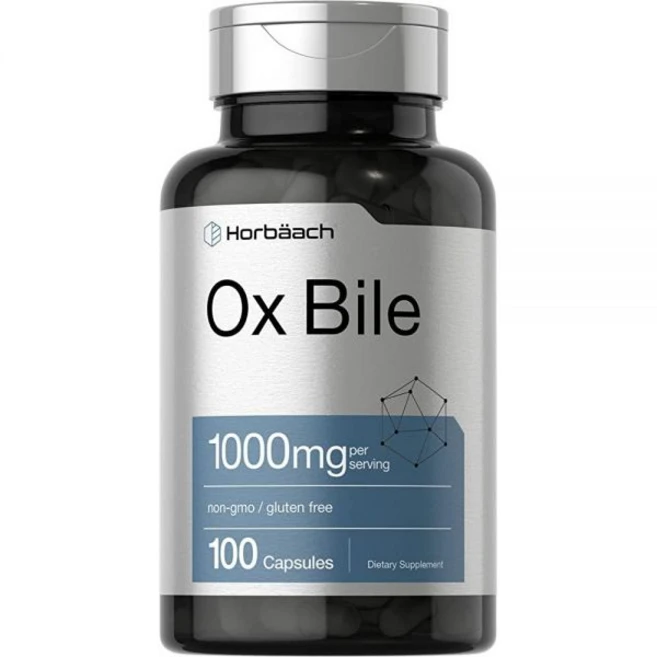 Horbach 황소 담즙 Ox Bile 소담즙 추출물 1000mg 소화 효소, 1개, 100정 - 쿠팡
