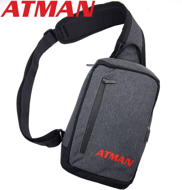 ATMAN 아트만 USB 포트 충전 슬링백 백팩 외줄 가방 캐쥬얼 외줄 한줄 가방 백팩 ATMAN dew+761QE