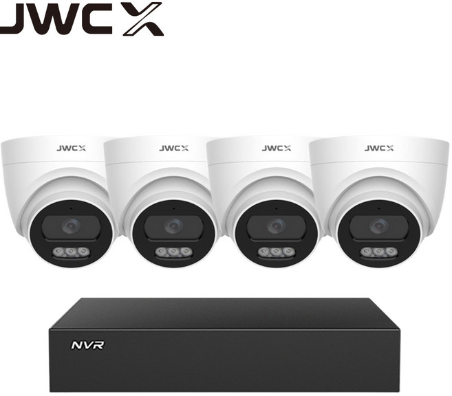 JWC X시리즈 CCTV 세트 IP 네트워크 200만화소 카메라 4채널 자가설치 패키지 HDD미포함, 실내용, 카메라 4대