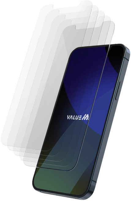 밸류엠 고화질 9H 강화유리 휴대폰 액정보호필름 5p 세트, 5개