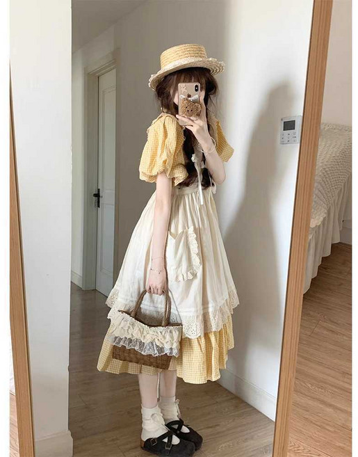 알프스소녀 옷 복고풍 목장 코스튬 원피스 하이디 의상 공주풍