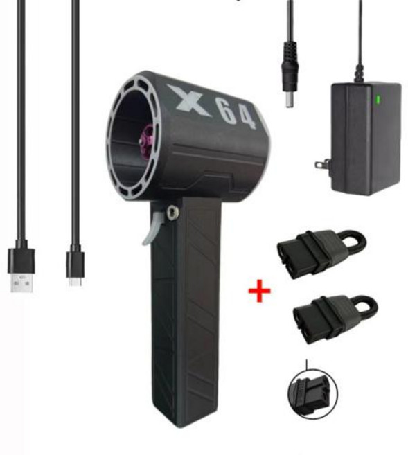 에어건 초강력에어건 제트건 초강력 크로스건 송풍기청소기 차량용 강력한 공기 송풍기 터보 제, 1) Black White  미국, 1개