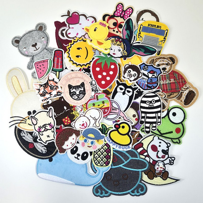 열접착 와펜 패치 50개모음 세트