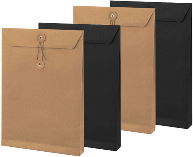 페이퍼백 종이 봉투 A4세로 무지 서류 파우치 규격 봉투 구디백 엽서보관, 세로검1P