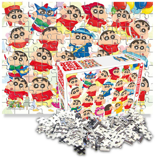 짱구는못말려 캐릭터 100조각 직소 퍼즐 어린이 유아 장난감, 1개, 와글와글, 100피스