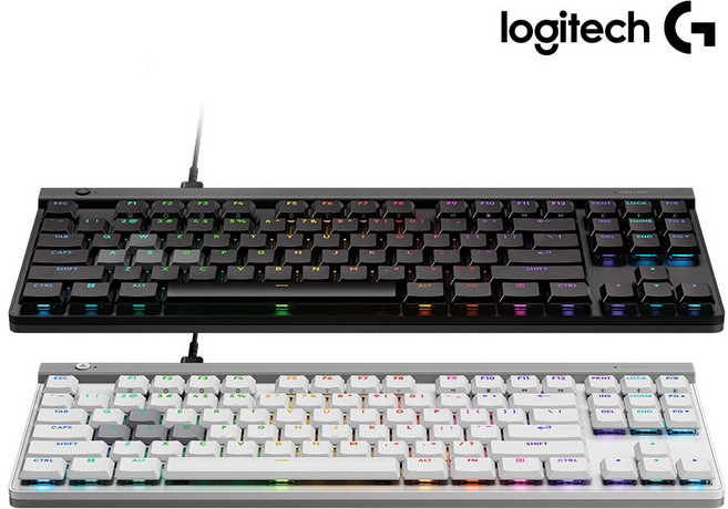 [로지텍코리아 정품] 로지텍G G515 RAPID TKL 래피드트리거 유선 게이밍 키보드, 마그네틱축(자석축), 화이트