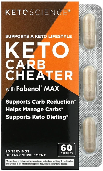 Keto Science 케토 사이언스 카브 치터 파베놀 60 캡슐 건강관리 영양제, 1개 - 쿠팡