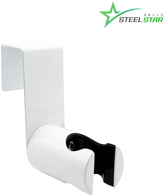 스텐 변기걸이 건거치대 (화이트) 화장실 욕실 베란다 청소건 변기샤워기 헤드 샤워기걸이, 1개