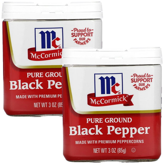 맥코믹 퓨어 그라운드 블랙 페퍼, 2개, 85g