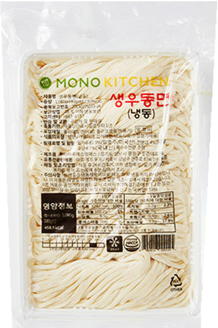 도매 한박스 모노쉐프 생우동면 1.08kg, 20개
