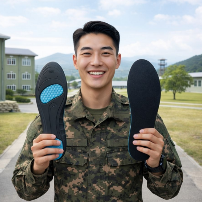 레모홈 군인깔창 에어젤 편안한 군대 깔창 패드