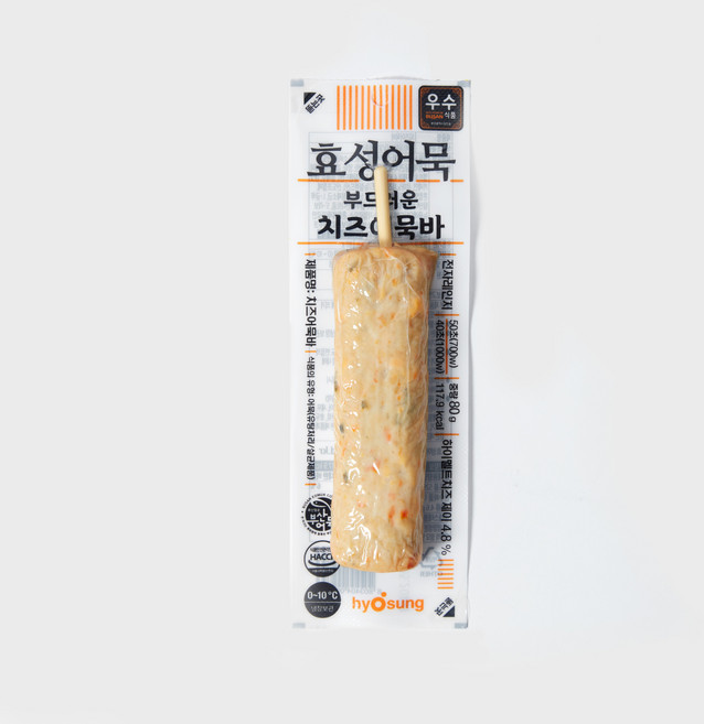 [효성어묵]치즈어묵바 80g 부산오뎅, 1개
