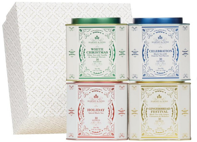 Harney & Sons Teas of the Season 선물 홀리데이 티 선물 4개 (1팩), Harney & Sons Teas of the Seas, 1개