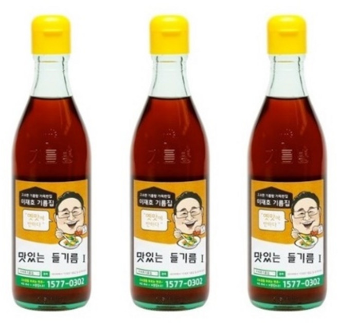 (이재호기름집)맛있는 들기름1 350ml, 3개