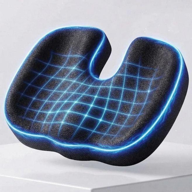 브라이프 편안한 꼬리뼈 사무실 의자 엉덩이 방석, 블랙