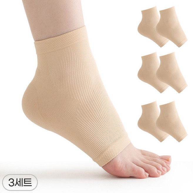 케어릭스 풋패드 프리미엄 라이크라 원사 사용 국산 발뒤꿈치 각질 케어, 40g, 3개, 2개입, 보습양말