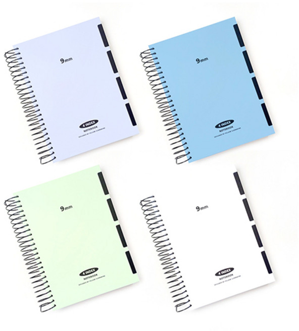 [코리아스퀘어] 노란잠수함 7000 하드커버 4인덱스 노트, 1개, 색상랜덤