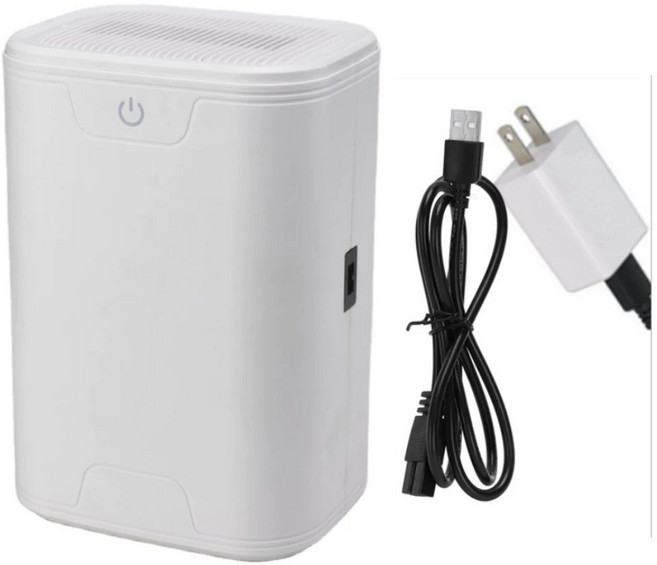 올원픽 무선제습기 자취방 차량용 소형 전원연결형, 1개, 화이트 USB 연결잭 포함