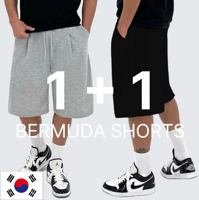 리펙트데이 남자 버뮤다팬츠 와이드 6부 반바지 2장세트