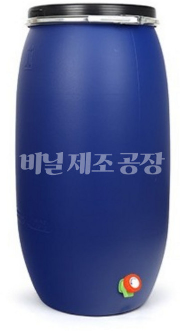 수도꼭지달린드럼통 파란큰통 오픈드럼통 플라스틱드럼통 약수통, 1개, 150L