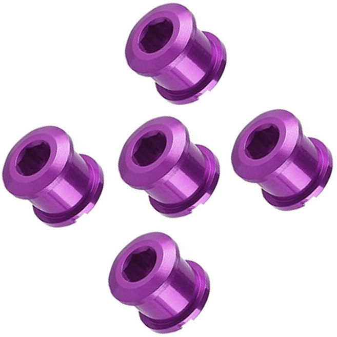 시그니처베이지 자전거 초경량 크랭크 체인링 더블 볼트 YPZ332, 5개, 퍼플